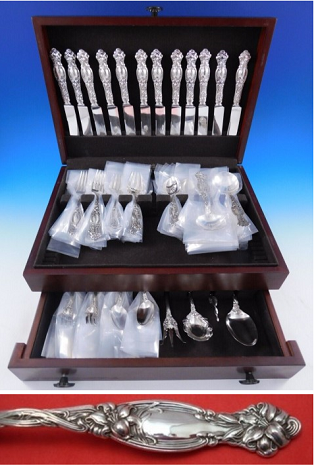Frontenac by International Sterling Silver Flatware Service for 12 Set 88 pcs